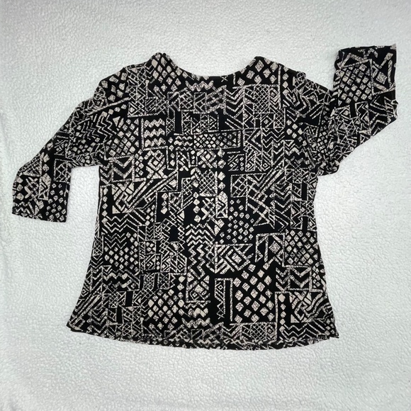 Women’s Citiknits 1X Black/Tan Top - Picture 2 of 14